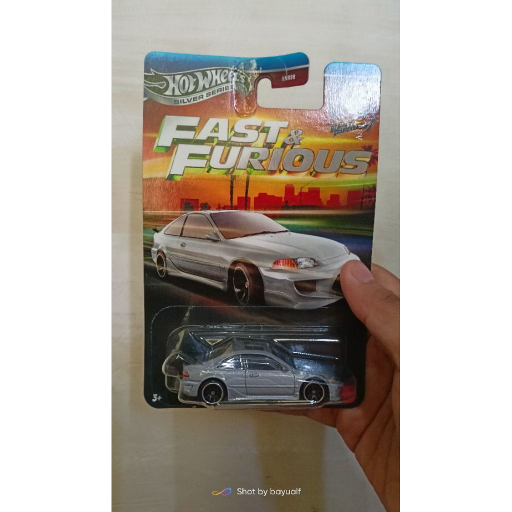 Hotwheels Fast Furious Silver Series Honda Civic Coupe Ej1