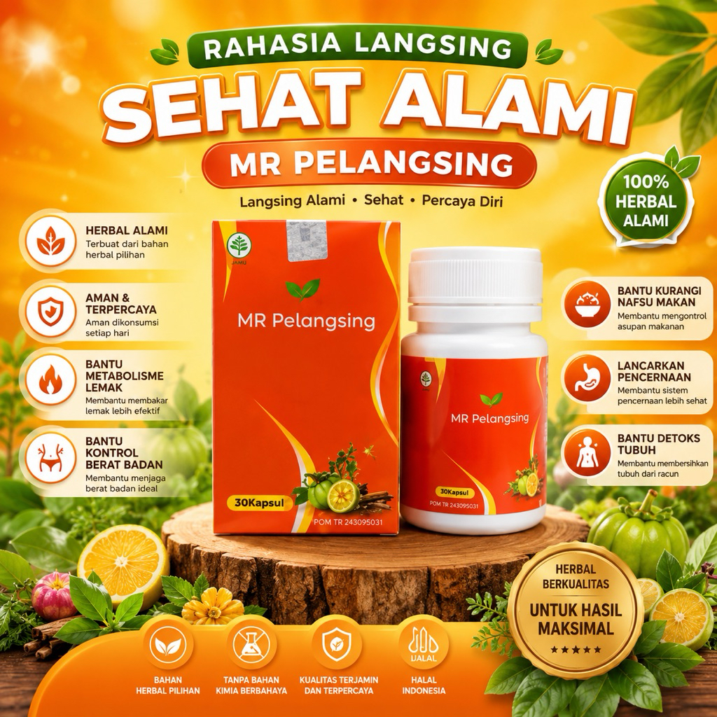 MR Pelangsing BPOM Original - Kapsul Diet Herbal Pelangsing Badan Cepat Ampuh