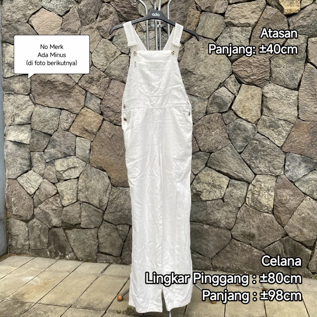 Pakaian Wanita Monyetan Putih Panjang - Preloved