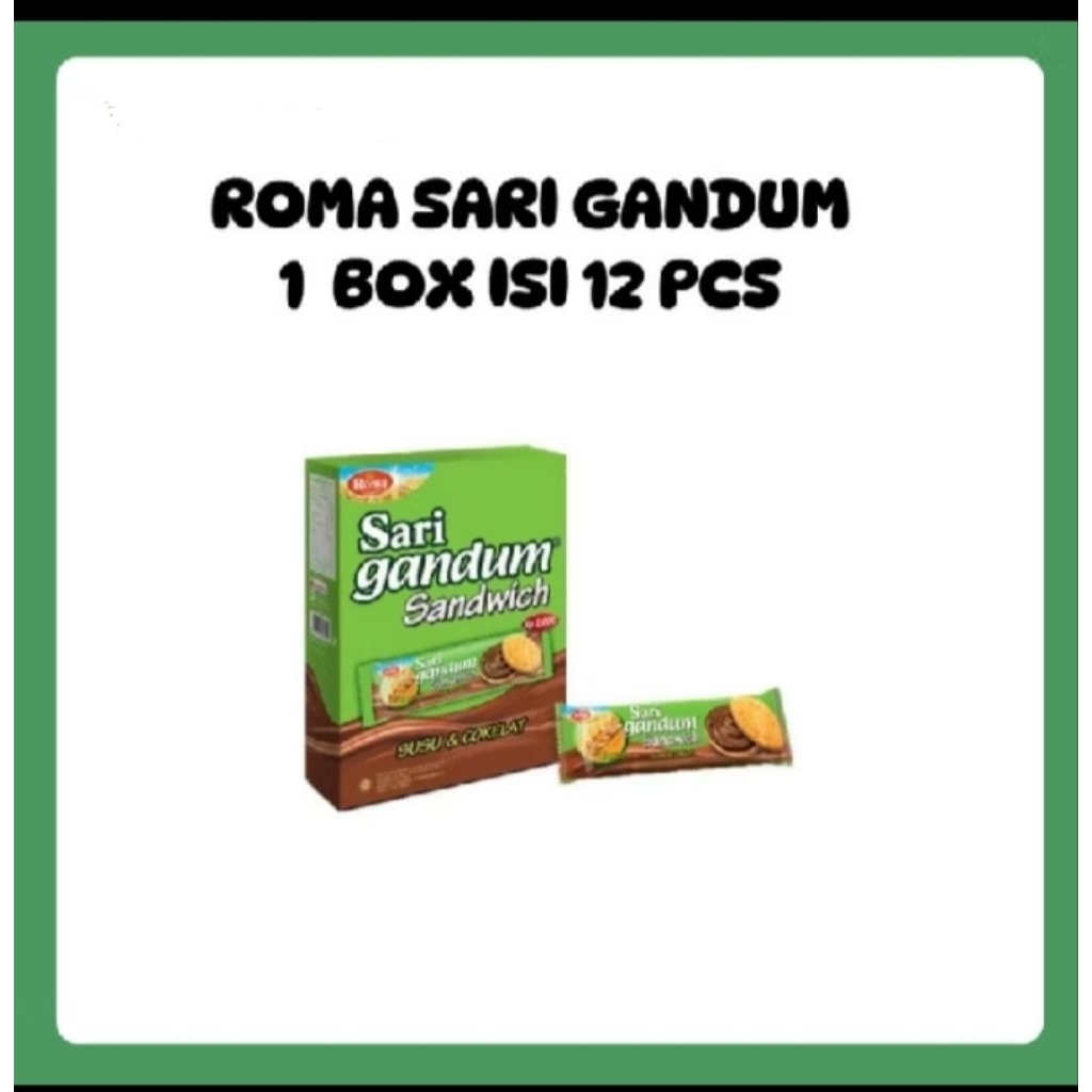 BISKUIT ROMA SARI GANDUM 1 DUS ( ISI 12 bungkus)