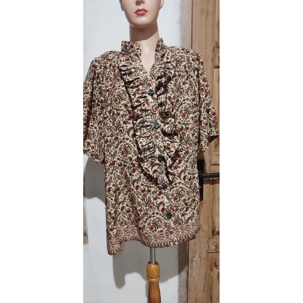 blouse batik lengan pendek