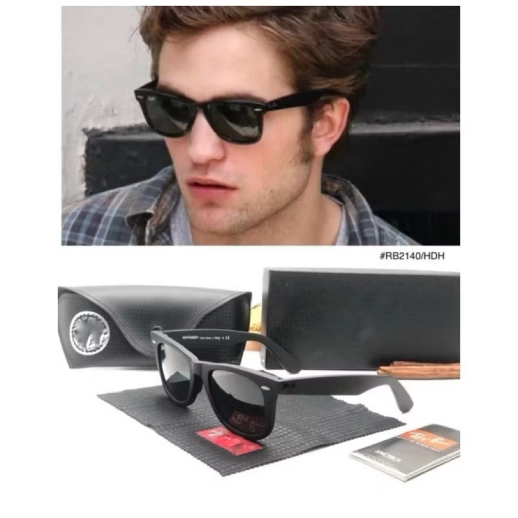 Kacamata Hitam Pria Gaya Terbaru Wayfarer 2140 Lensa Polarized Kaca Asli Sungglases Premium Terbaru