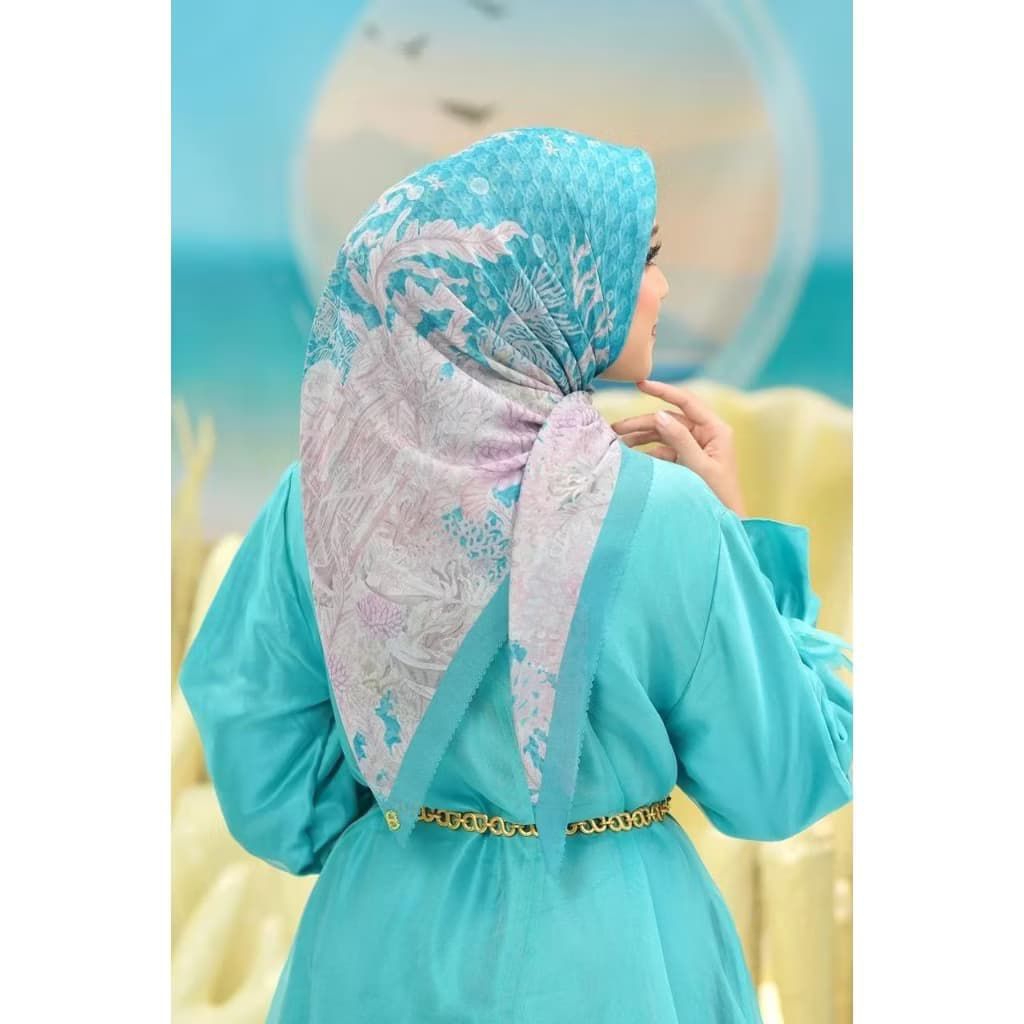 preloved buttonscarves TLM the little mermaid series mermaid biru tosca