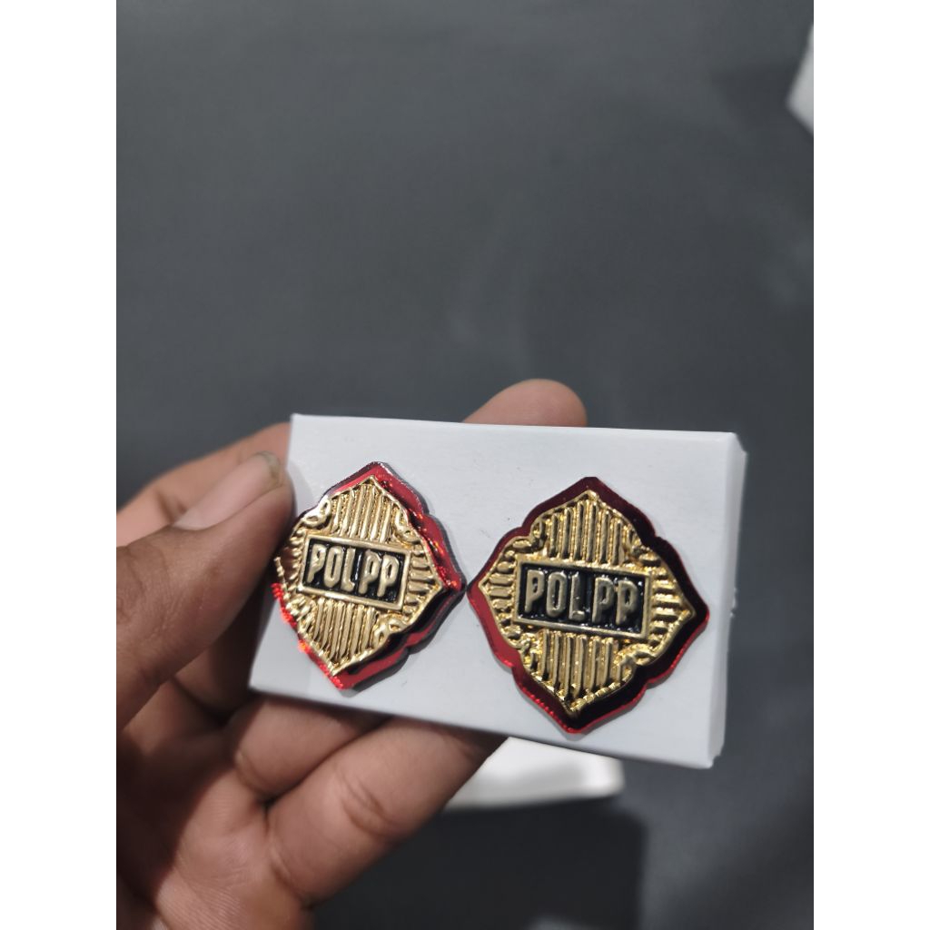 Atribut Satpol pp Monogram PDH AKRILIK PIN kerah PDH polisi pamong praja