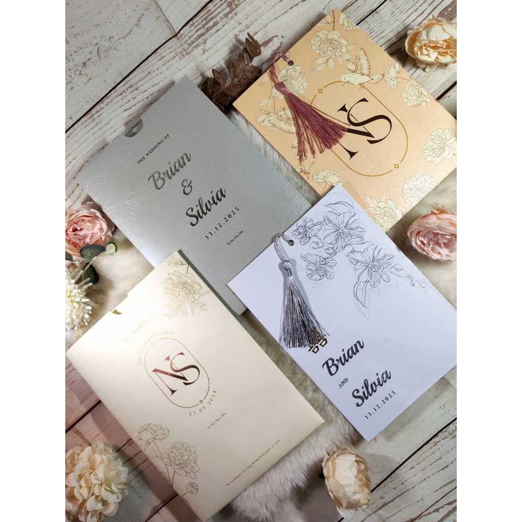 Undangan Hardcover Model Amplop Slip Undangan Jasmine