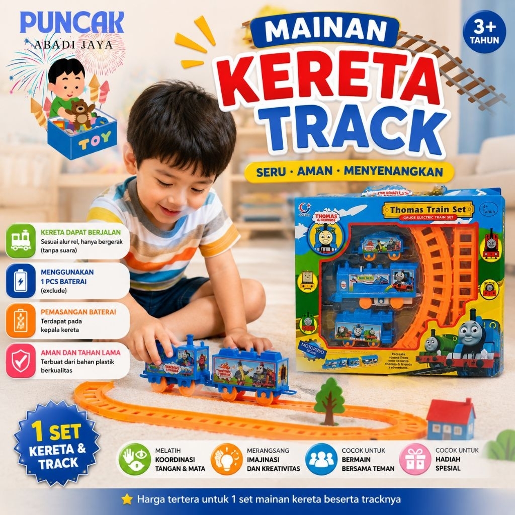 MAINAN KERETA TRACK THOMAS BATERAI