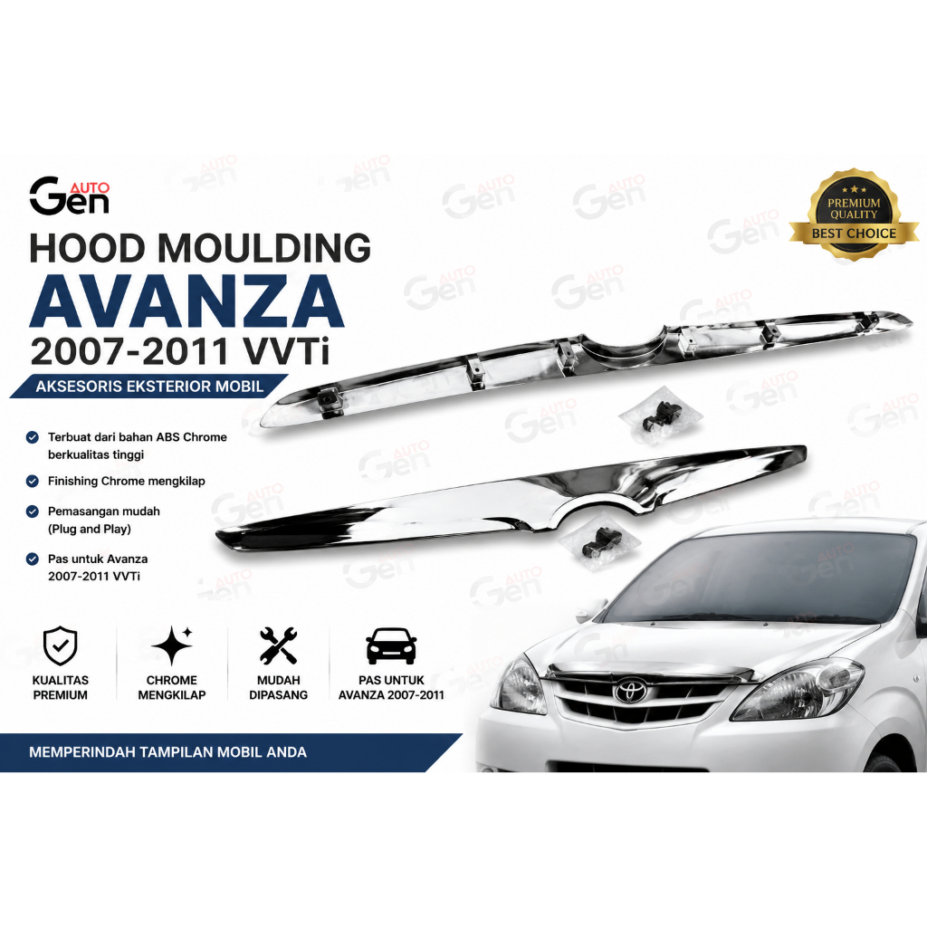 Hood Moulding Avanza 2007 - 2011 List Kap Mesin Avanza vvti