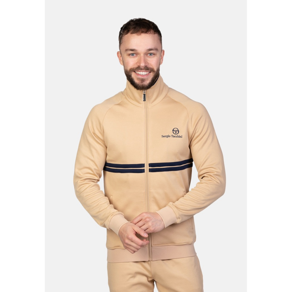 Sergio Tacchini Dallas Tracktop Jacket In Beige