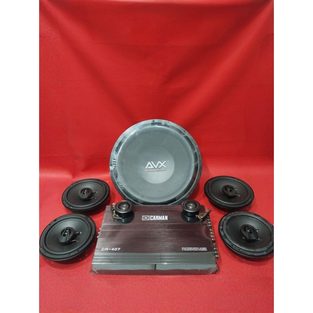 Paket subwoofer AVX. Power CARMAN. Twitter Adx. Speaker AVX. Audio mobil