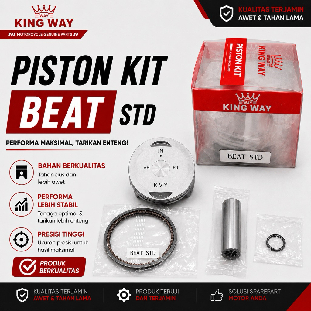 Piston Kit / Piston + Ring Seher Kit Motor Beat STD