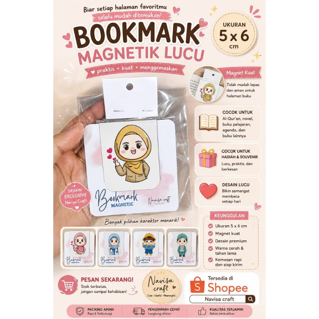 pembatas buku bookmark magnetic pembatas buku magnetic souvenir