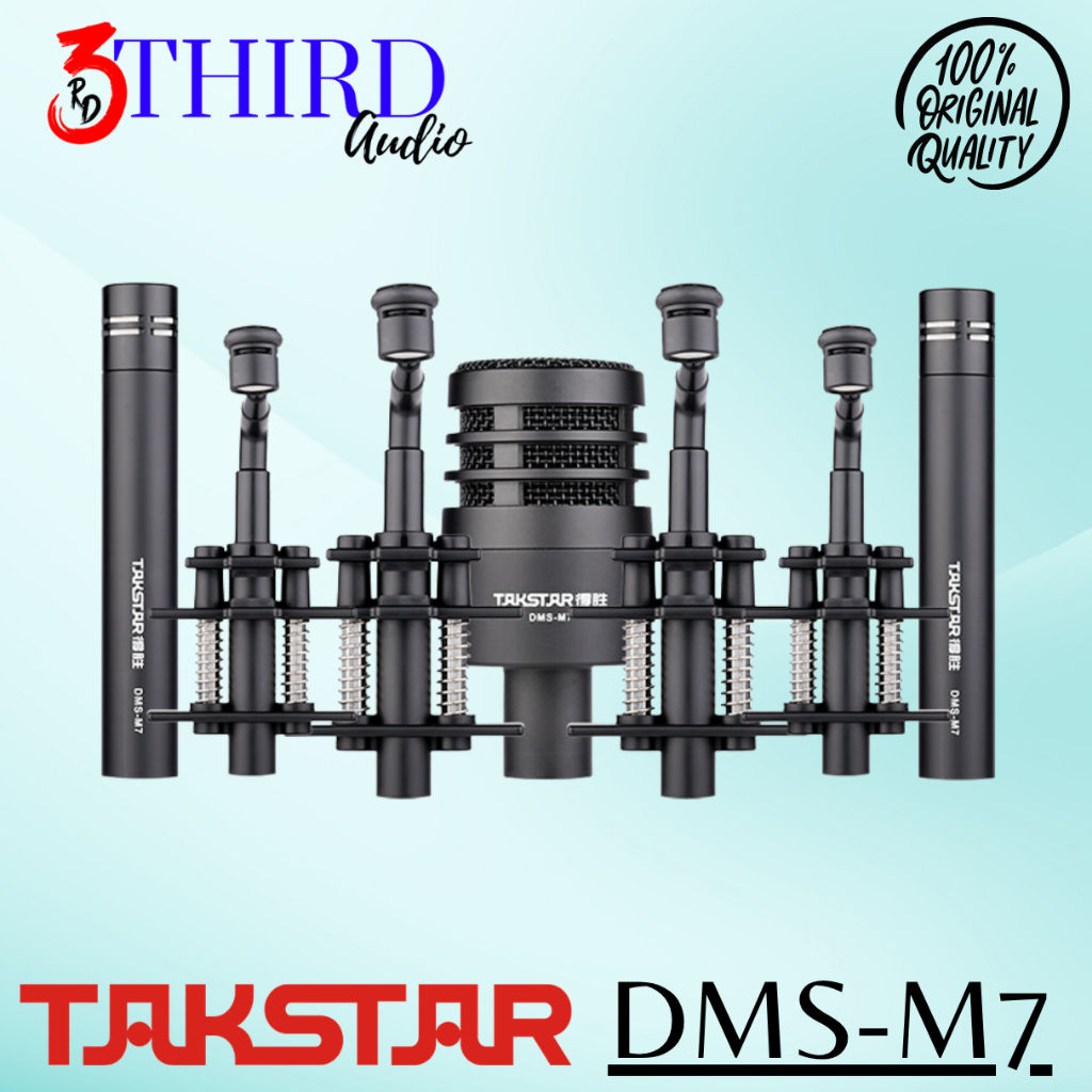 Takstar DMS-M7 Drum Microphone Set 7 Mic Mikrofon Drum Profesional