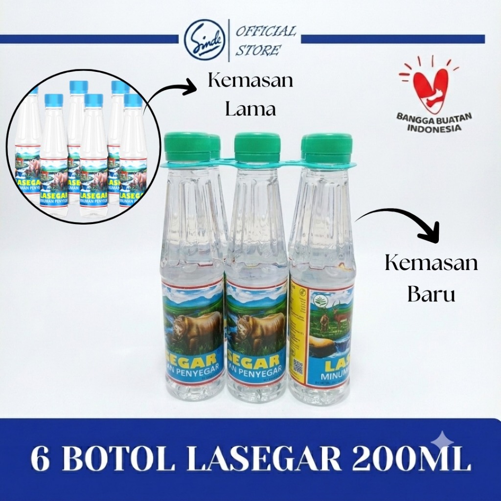 Paket 6 pcs Lasegar Botol 200ml / LASEGAR 200ml/ Lasegar Botol 200 ml