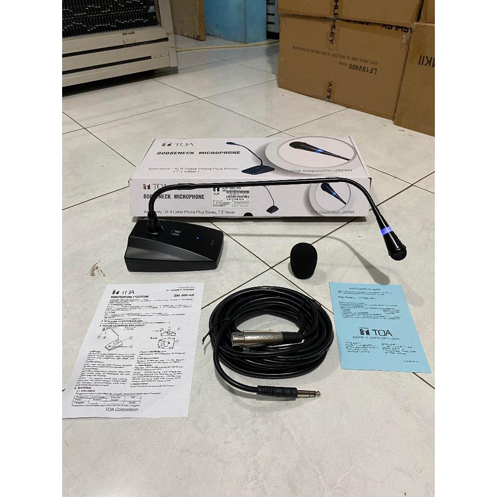 Microphone Podium Meja Mimbar Rapat TOA ZM-380-AS Gooseneck Microphone mic toa zm 380 as mic toa zm3