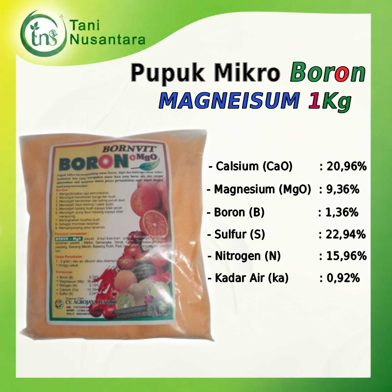 Pupuk Boron + MgO 1 Kg SUper Boron Kemasan Pabrik