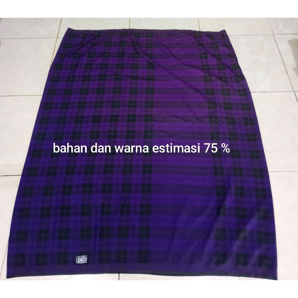 sarung bhs KRJ olive tua full sutra spunslik second minus