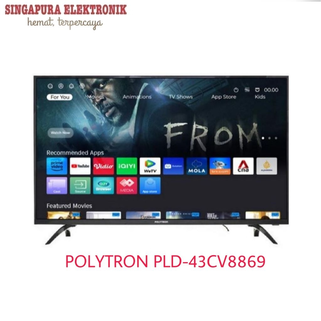 Polytron TV LED 43" (Smart TV) PLD-43CV8869