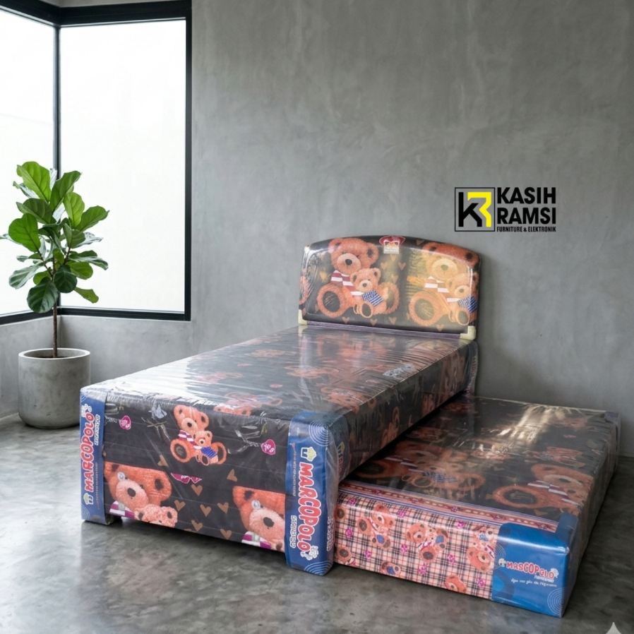KASUR SPRING BED SORONG MARCOPOLLO KIDS KARAKTER 2IN1