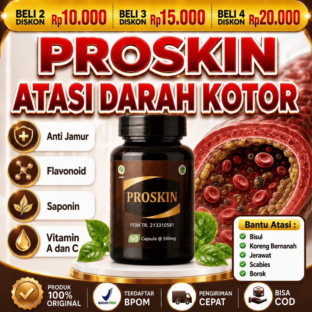 PROSKIN Obat Darah Kotor Bisul Koreng Bernanah Scabies & Psoriasis Jerawat