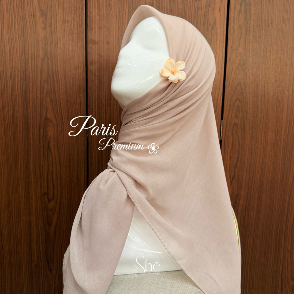 SHE - PARIS JADUL HIJAB POLOS PREMIUM BY SHEMANGAT ID