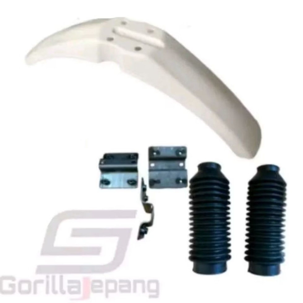 spakbor depan honda win trail putih set karet shock breaker