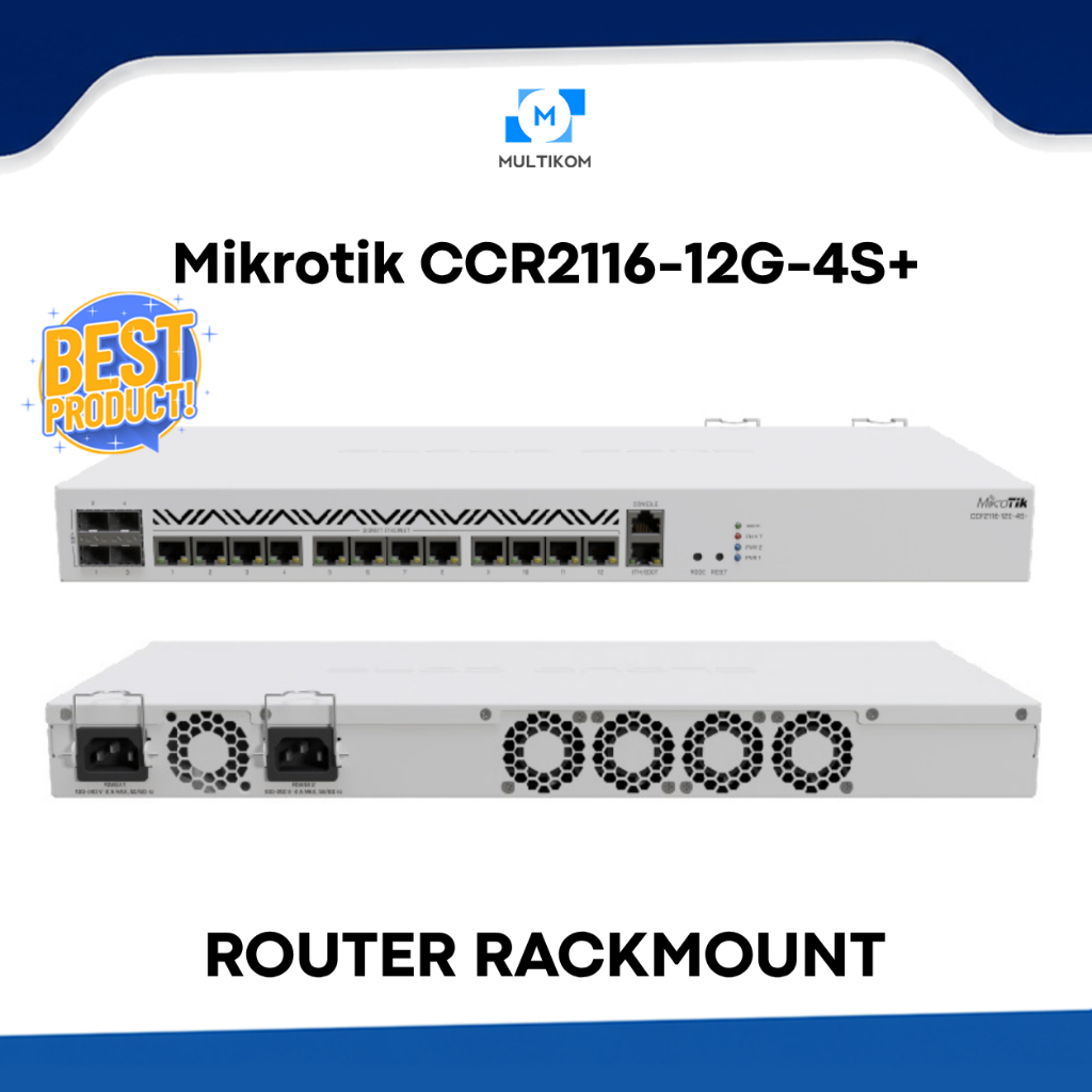 Mikrotik CCR2116-12G-4S+ - CPU 16 Core, RAM 16GB, 4 Port SFP+ 10G