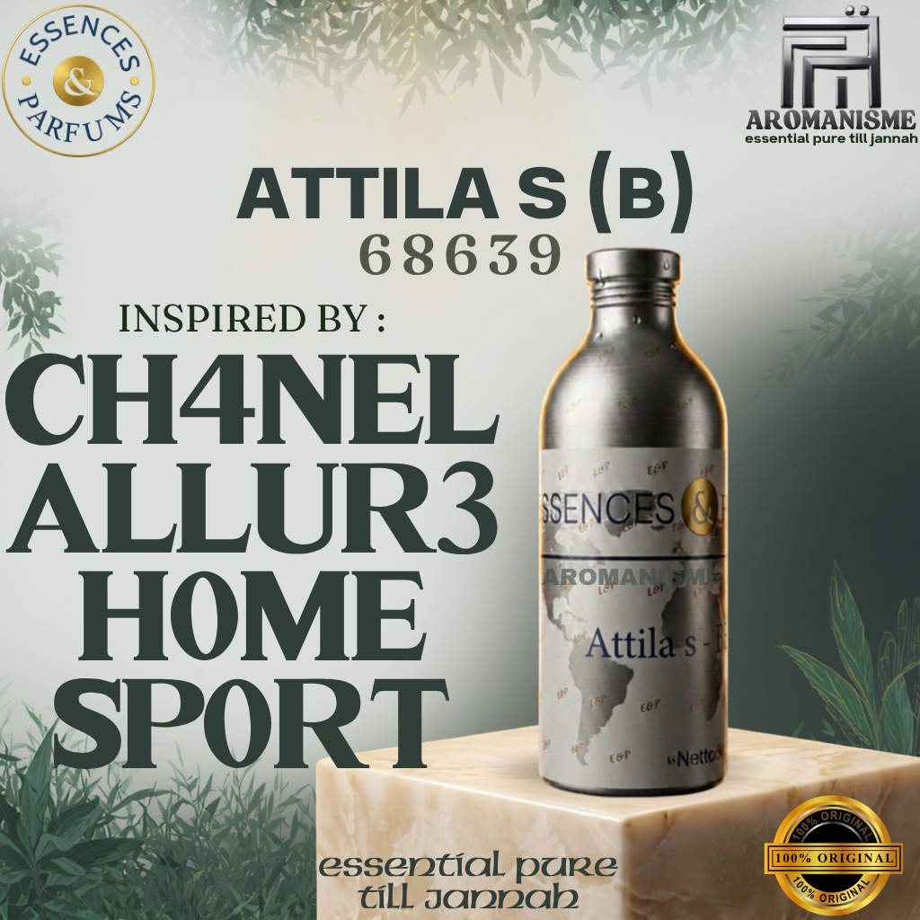 BIBIT PARFUM CH4N3L 4LLURE H0MME SP0RT ESSENCES ATTILA S GRADE B SEGEL 500GRAM