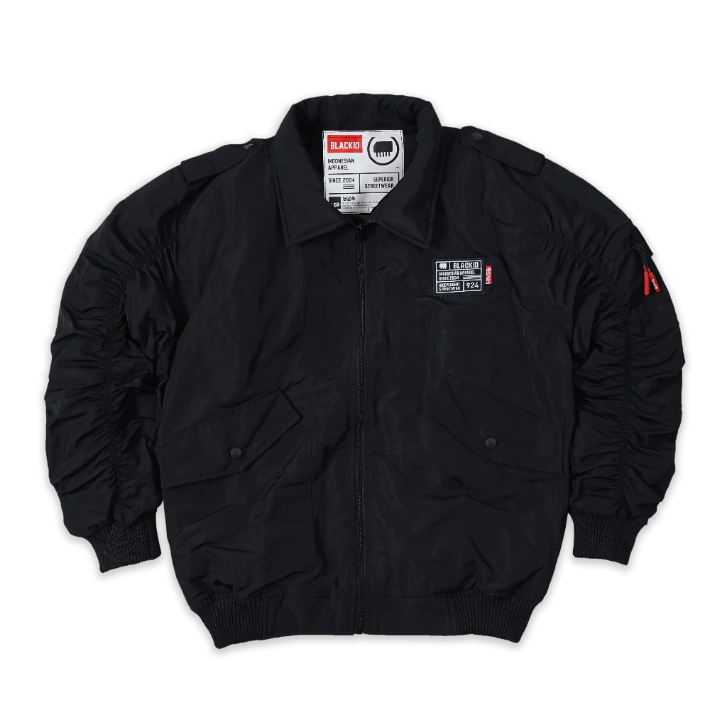 Black ID - Special Edition Jaket Bomber Pria Lengan Panjang Black | JKT Bmbr Yodea