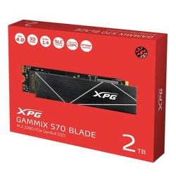 NVME Adata XPG GAMMIX S70 BLADE 2TB Nvme PCIe Gen4x4 M.2 2280 SSD - NVME Adata SSD XPG Gammix S70 Bl