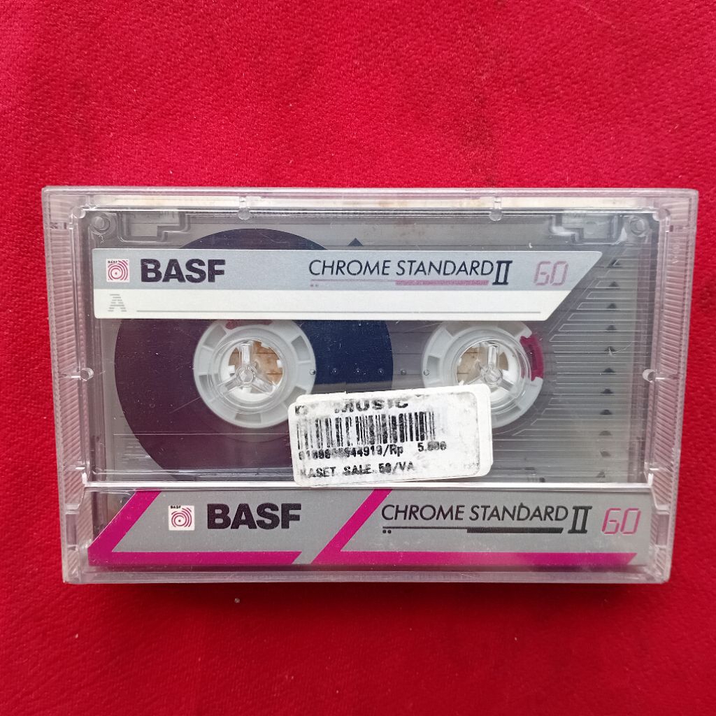 Kaset Kosong BASF Chrome Standard II 60 Type II Position High (1991) Blank Cassette Tape Sealed Nos 