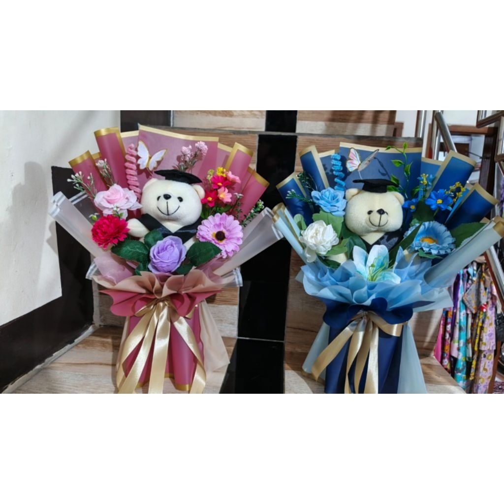 buket Wisuda boneka slempang nama
