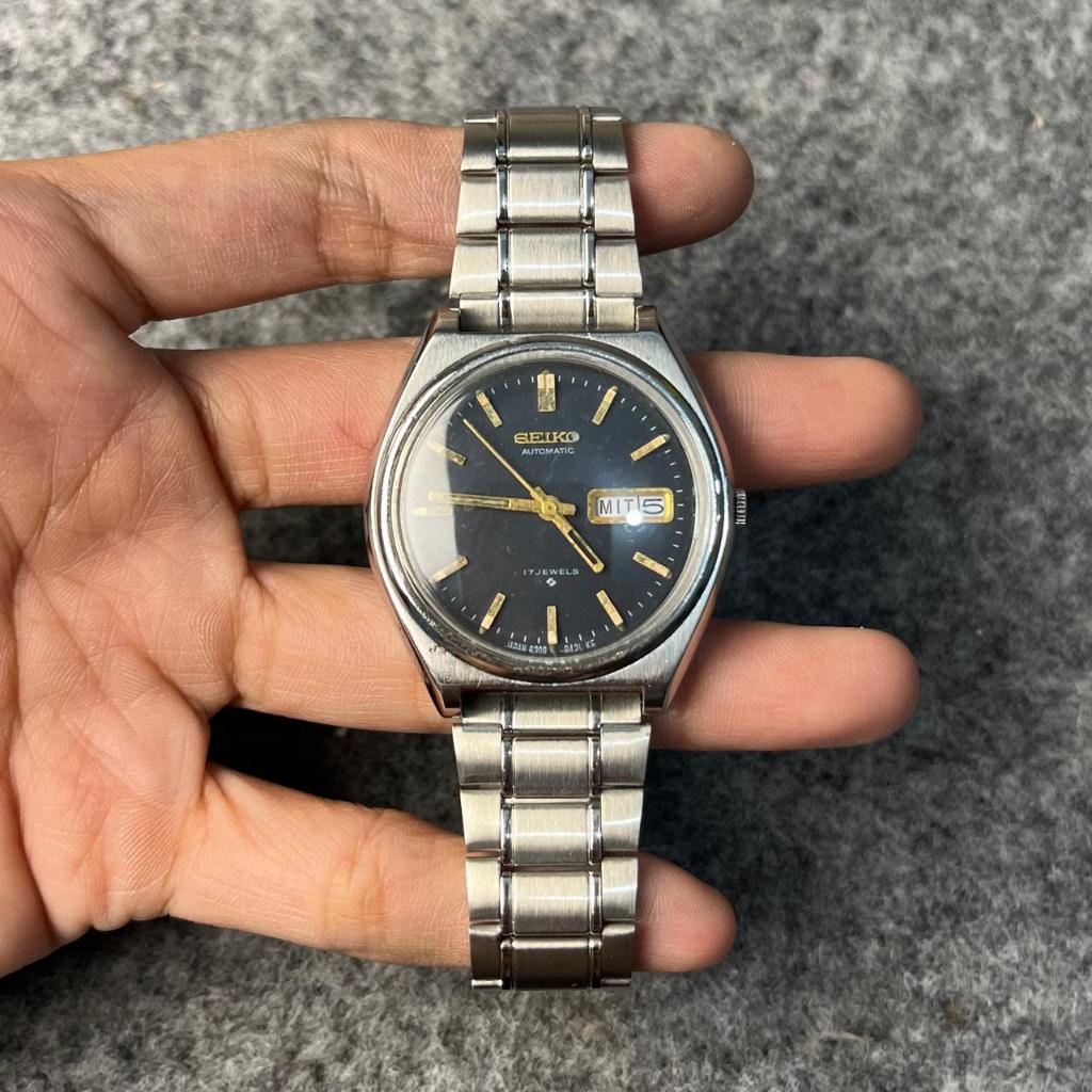 Jam seiko 5 original second automatic hitam