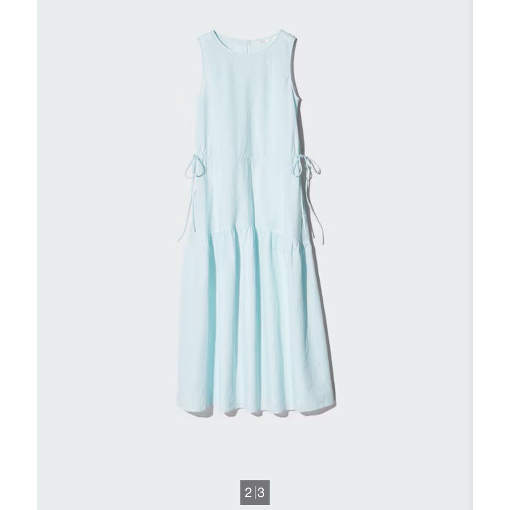UNIQLO PRELOVED NEW XL Gaun Panel Linen Blend Tanpa Lengan