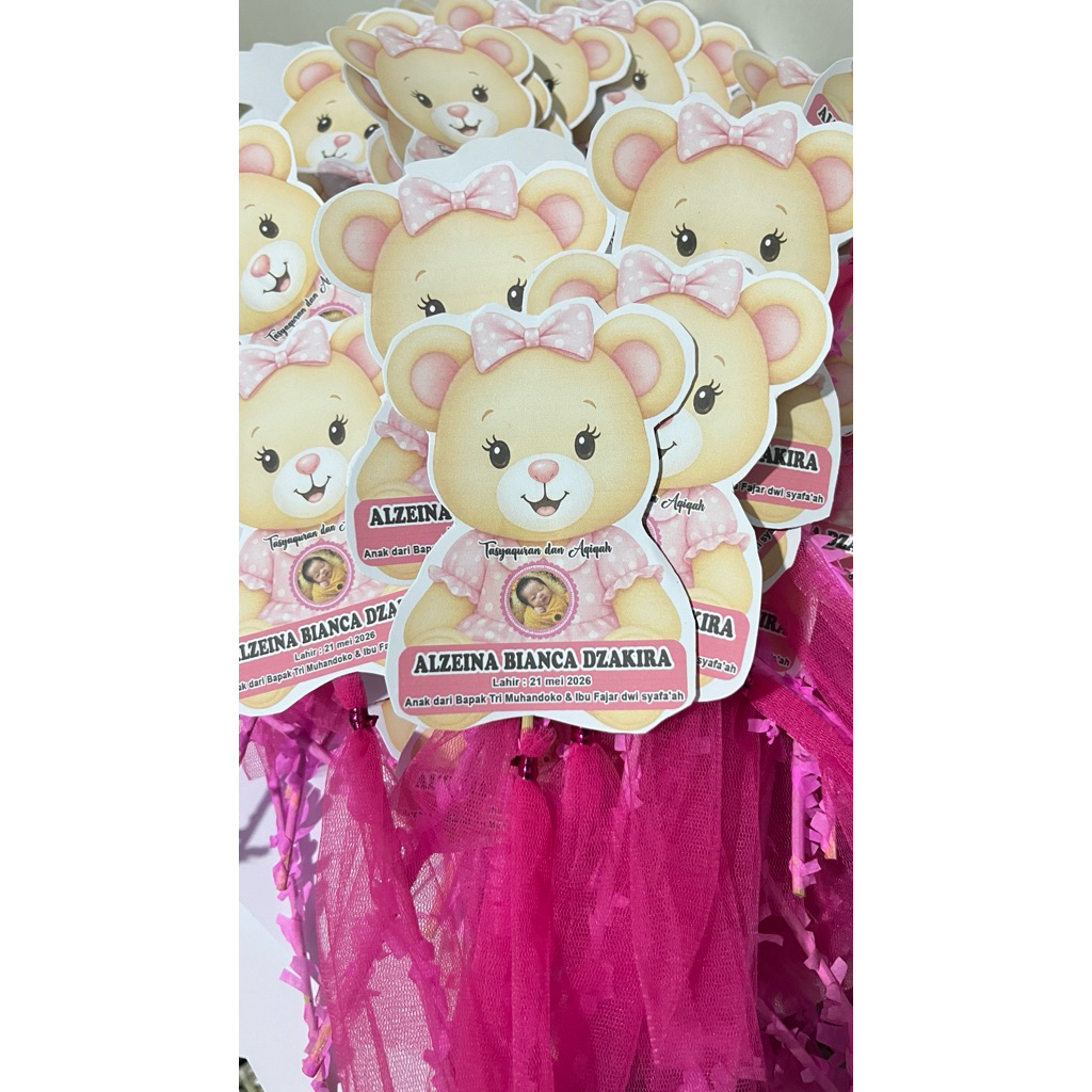bendera aqiqah + tempat telur tile
