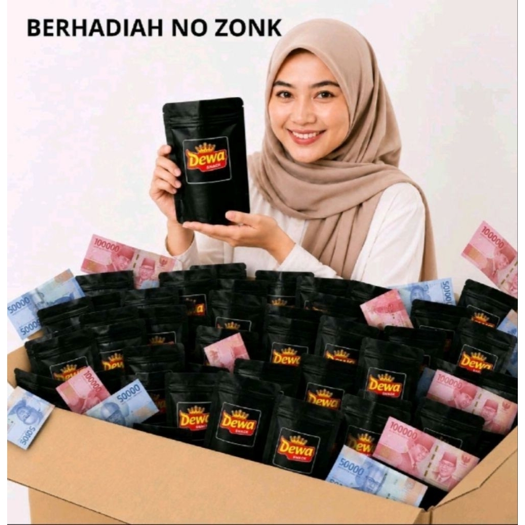 dewa Snack viral berhadiah uang dan emas