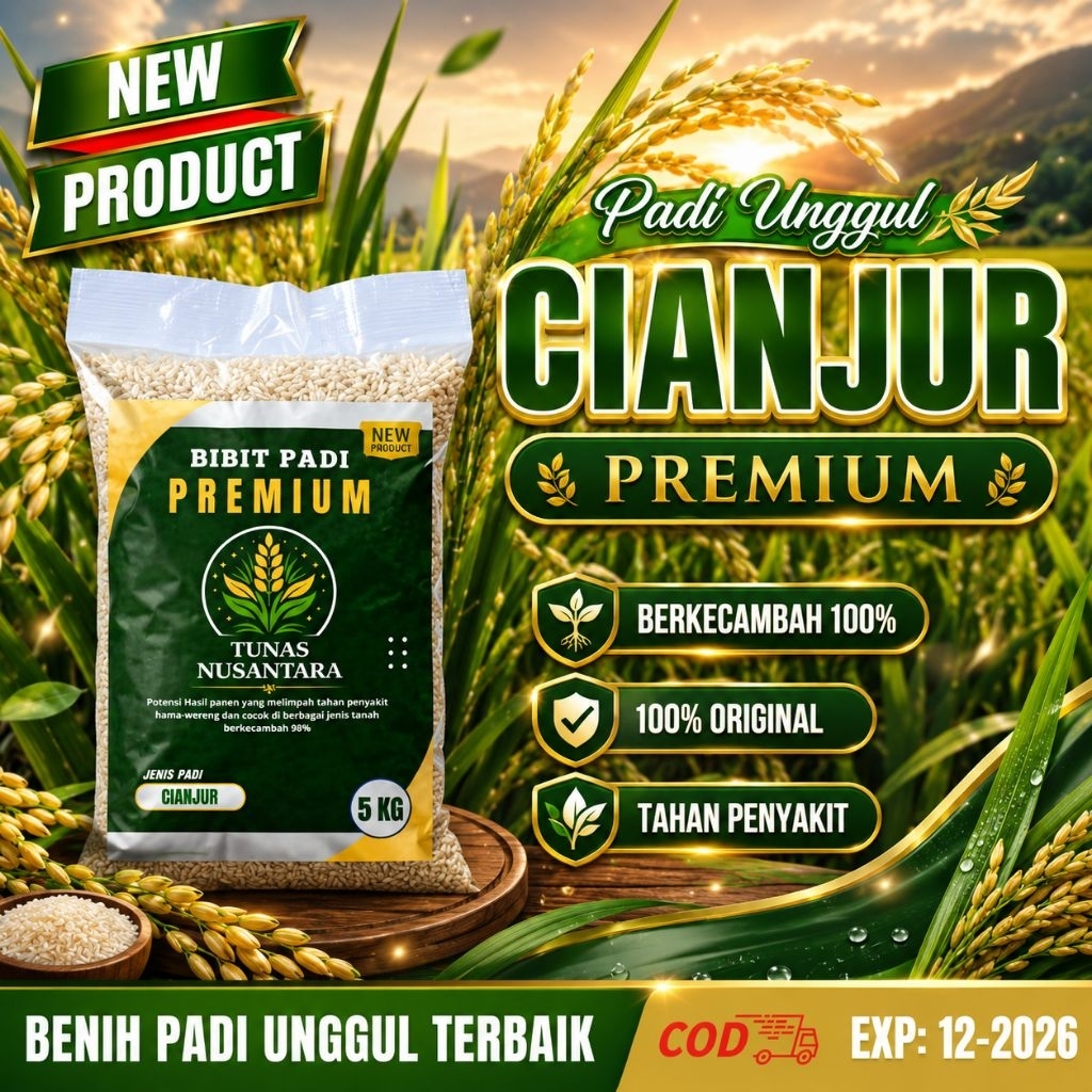 Benih padi unggul CIANJUR kemasan 5kg original