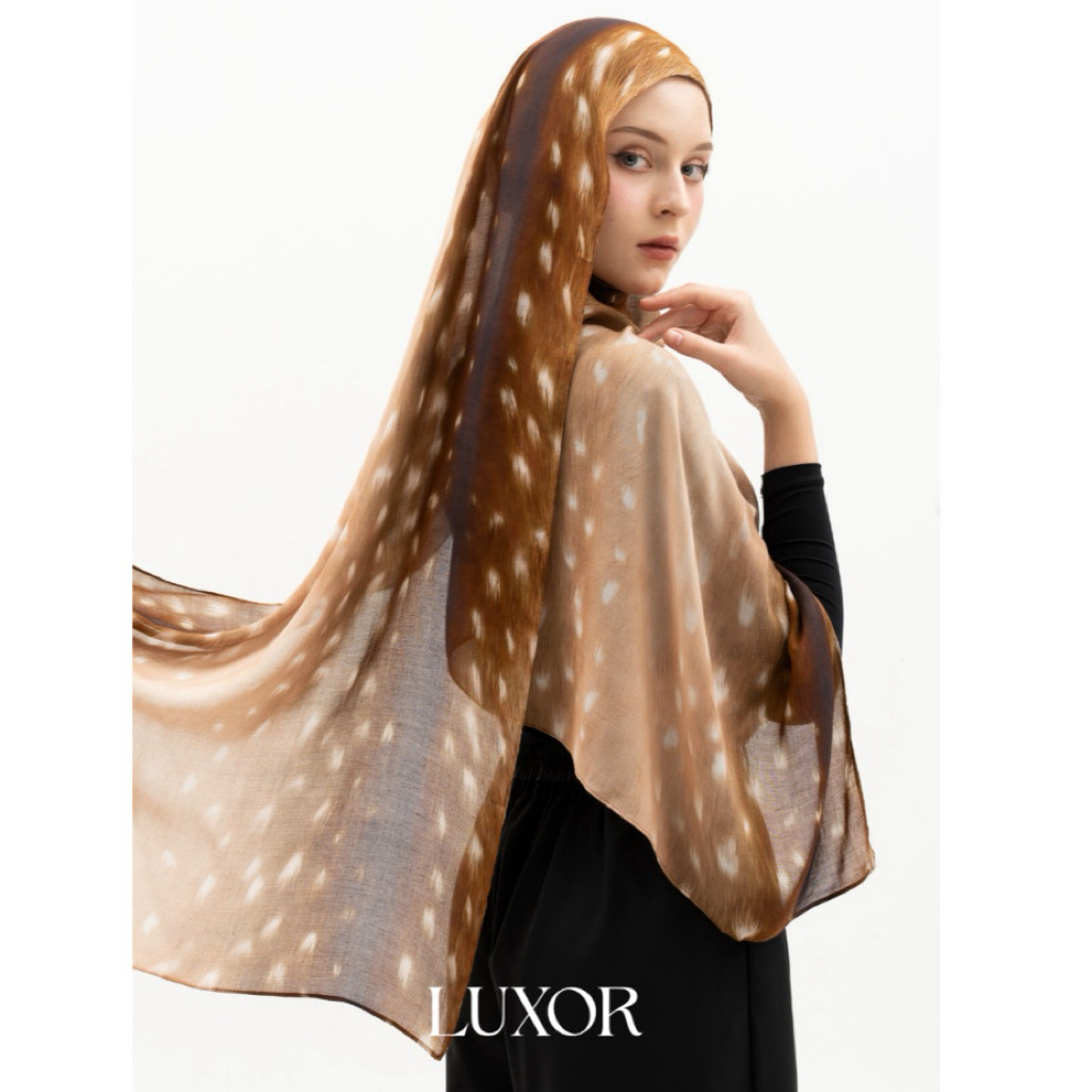 LUXOR Florescent watercolor pashmina Bambi blonde new