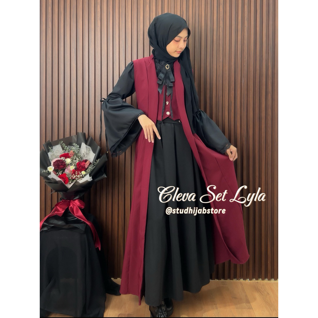 Cleva Long Outer Rompi Vest Ouji Fashion Medieval Chronicles Cosplay Outfit by Studhijabstore