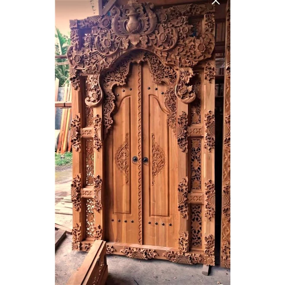 Pintu Gebyok Ukir Jati Jepara | Pintu Gebyok Ukir Bali | Pintu Kayu Jati Jepara Furniture