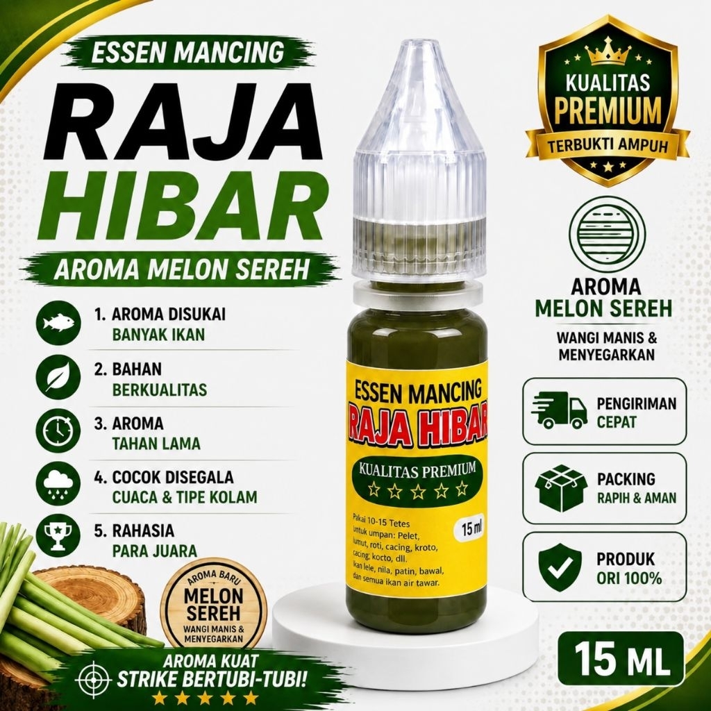 Essen Mancing Raja Hibar Aroma Melon Sereh | Essen Premium Umpan Ikan Mas