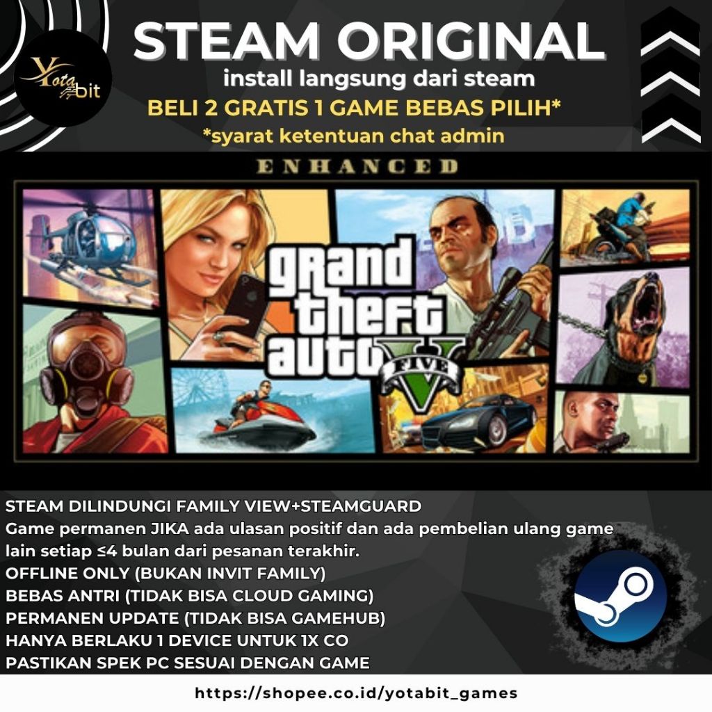 Grand Theft Auto V Enhanced GTA V GTA 5 PC Game Original Offline