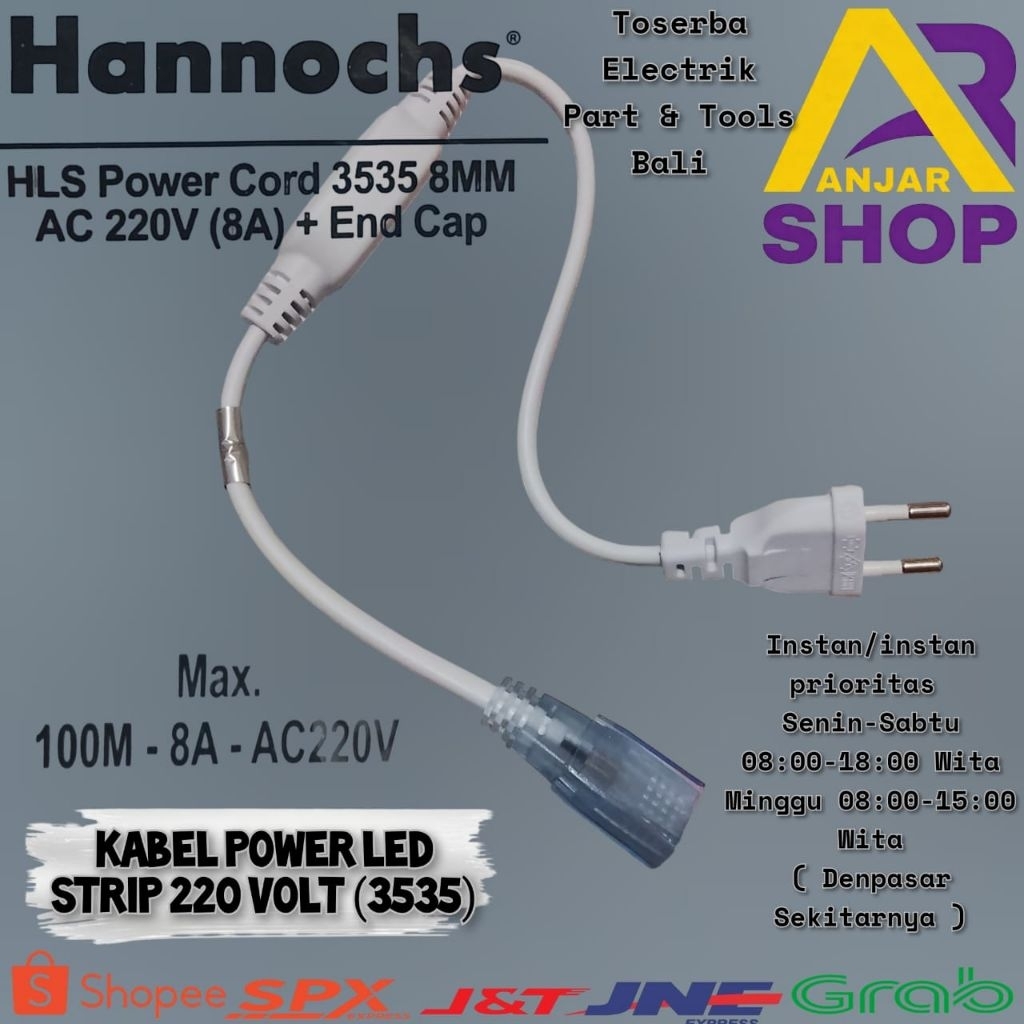 KABEL SOKET COB FLEXIBLE 8A / KABEL SOKET JEPIT LAMPU LED / KABEL CONEKTOR LAMPU LED 220V /CONEKTOR 