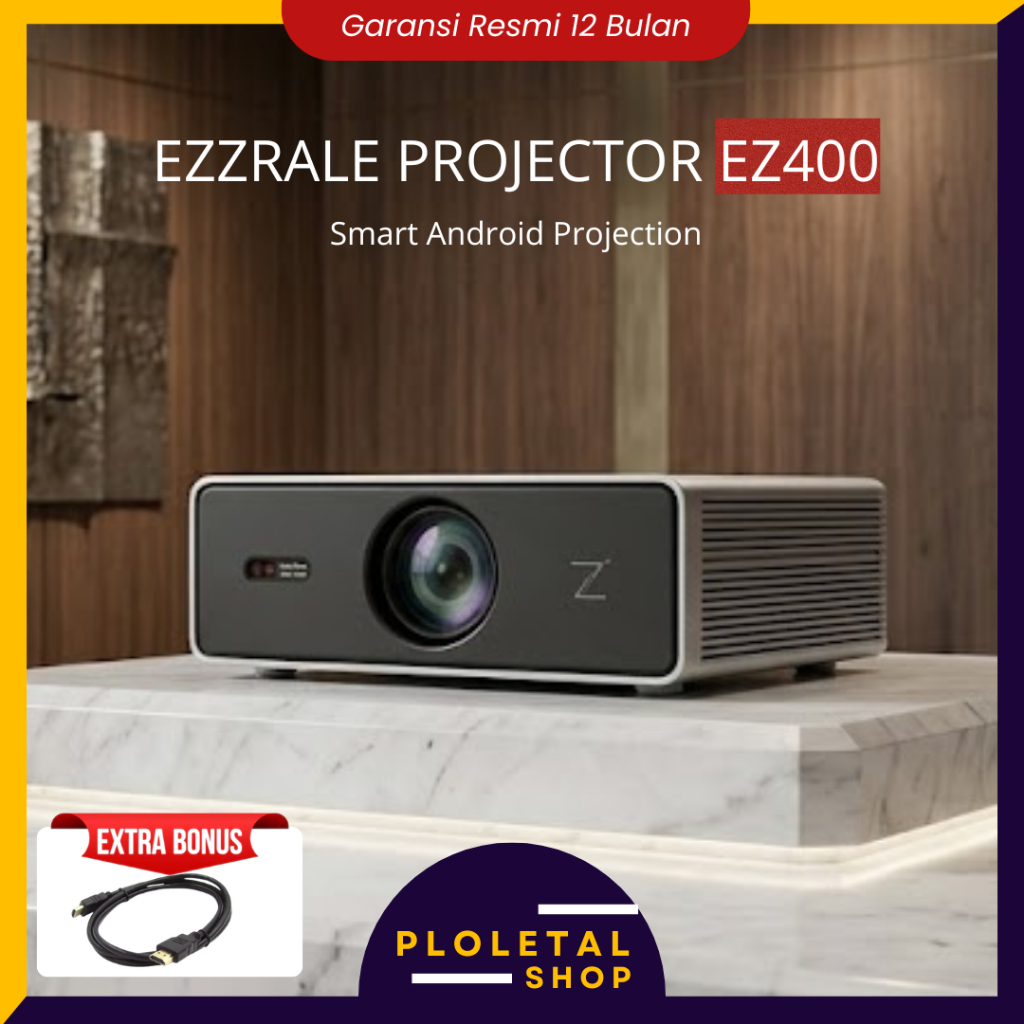 EZZRALE EZ400 Miracast Basic Projector Proyektor Layar