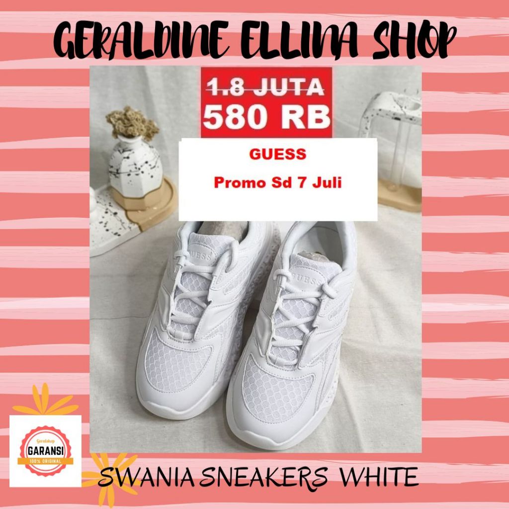 Sepatu sneakers Guess wanita 100% original SWANIA