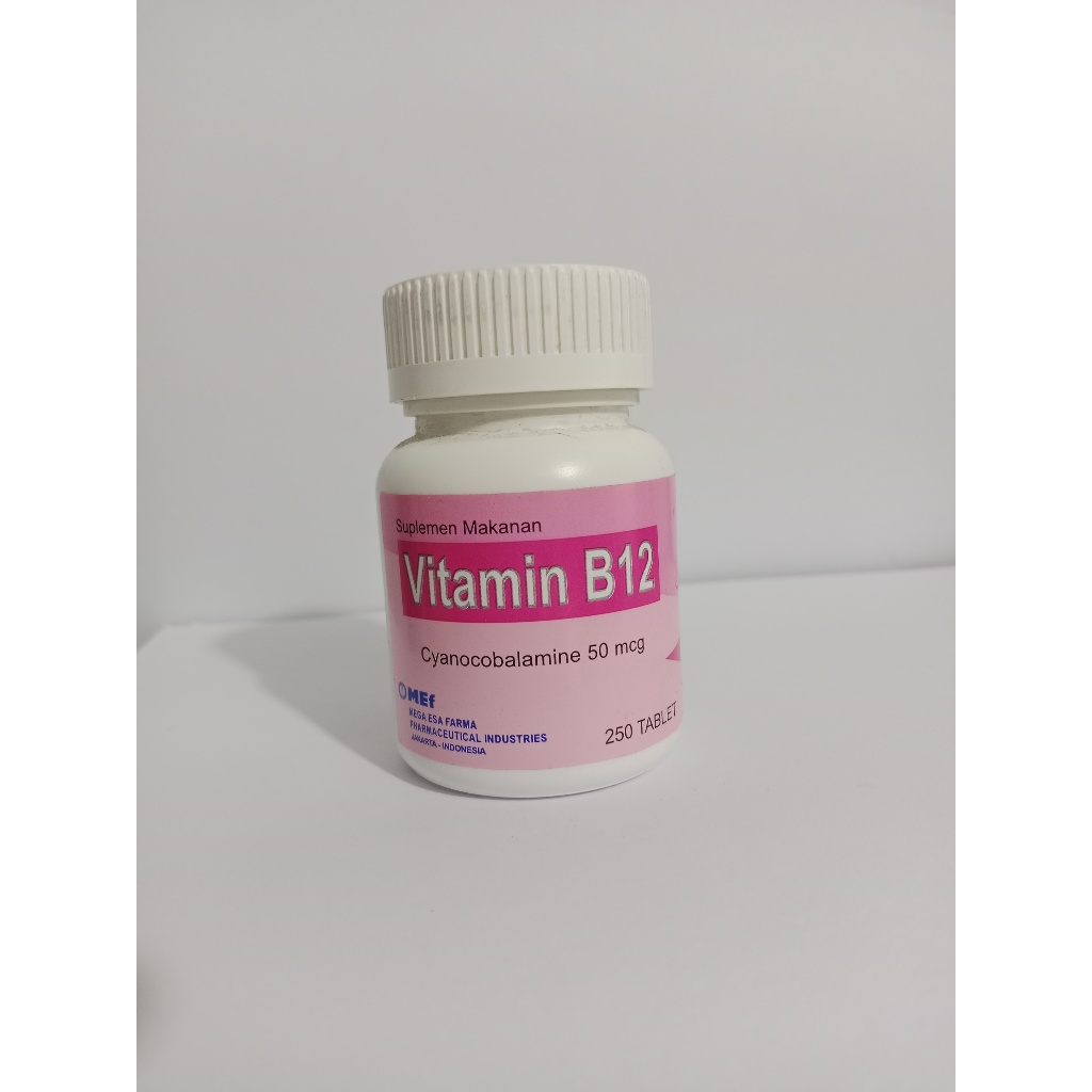 VITAMIN B12 50mcg MEF Suplemen Makanan 250 Tablet / Vitamin B12 Complex