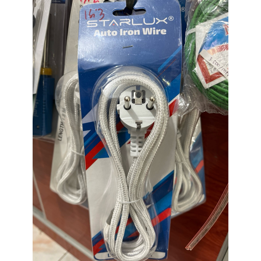 Kabel Setrika Starlux 1.8 Meter - Colokan Besar, Tahan Lama, dan Mudah Dipasang