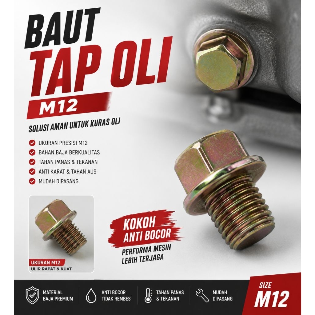 Baut tap oli Honda m12x16