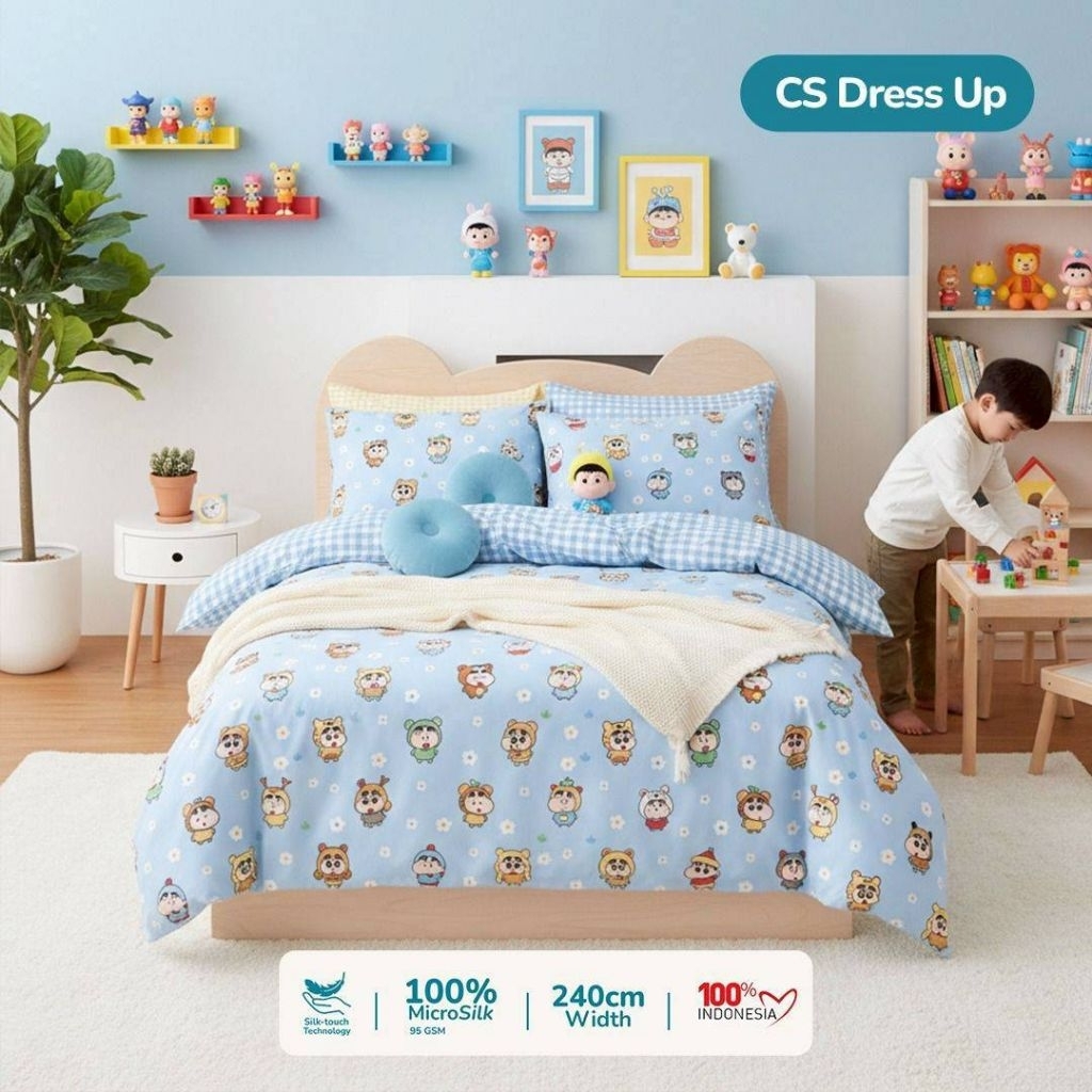 SPREI ANAK SINCHAN MIKROSILK