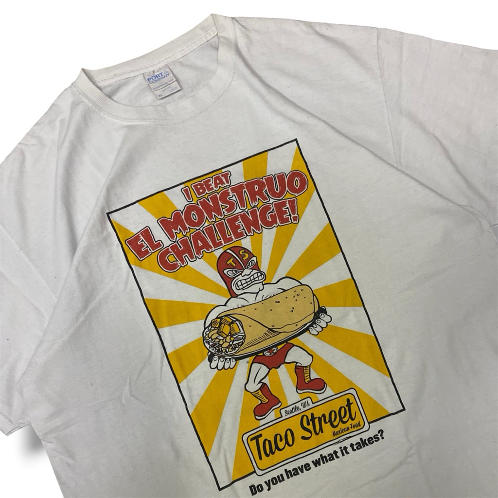 Port and Company | Kaos Art Vintage Taco Street | White Color