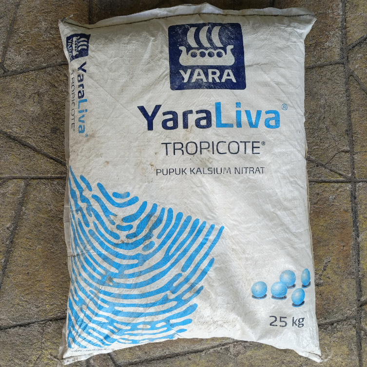 Pupuk YaraLiva Tropicote Nitrat Kalsium 15% N 26% CaO